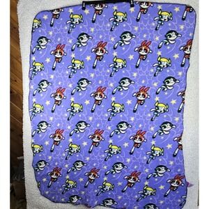 Vintage Powerpuff Girls Fleece Throw Blanket Y2K Cartoon Network Double Sided